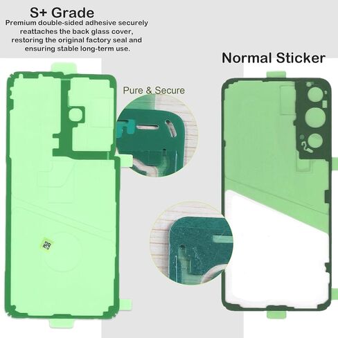 Back Cover Adhesive Tape Compatible with Samsung Galaxy S21 Ultra Rear Battery Door Housing Replacement Sticker Strips SM-G998B/DS (3 Pack) in Saudi Arabia