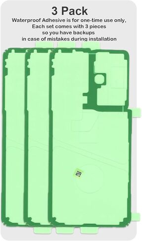 Back Cover Adhesive Tape Compatible with Samsung Galaxy S21 Ultra Rear Battery Door Housing Replacement Sticker Strips SM-G998B/DS (3 Pack) in Saudi Arabia