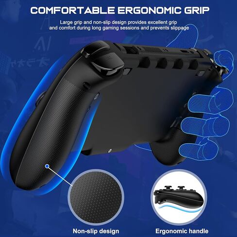 GIGEEKNY Switch Controllers Compatible with Nintendo Switch/Switch OLED, One-Piece Joypad Controller Replacement for Switch Pro Controller with 9 Lights Color, Turbo, Macro, KeyLinker APP in Saudi Arabia