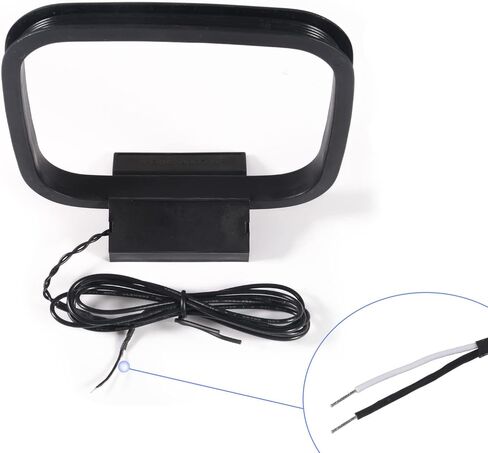 FM Antenna Dipole AM Loop Antenna with 2 Pin Bare Wire Radio Antenna Indoor 75 Ohm with F Type Male Connector for Stereo Receiver for Indoor Radio Audio Home Natural Sound Theater Receiver in Saudi Arabia