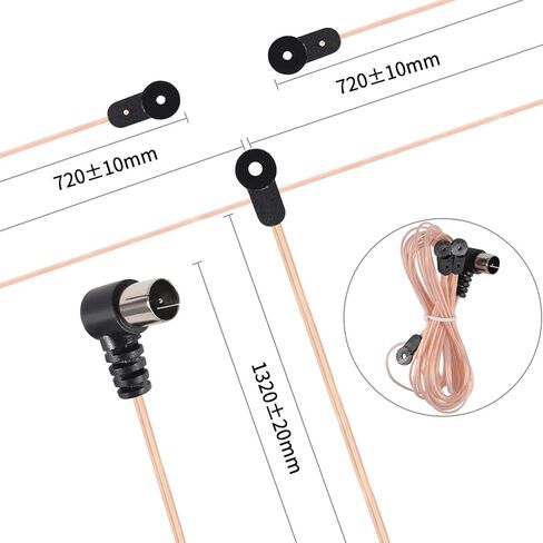 FM Antenna Dipole AM Loop Antenna with 2 Pin Bare Wire Radio Antenna Indoor 75 Ohm with F Type Male Connector for Stereo Receiver for Indoor Radio Audio Home Natural Sound Theater Receiver in Saudi Arabia