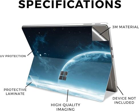 Tablet Skin Compatible with Microsoft Surface Pro 11 (2024-2025) - Outer Space - Premium 3M Vinyl Protective Wrap Decal Cover - Easy to Apply | Crafted in The USA by MightySkins in Saudi Arabia