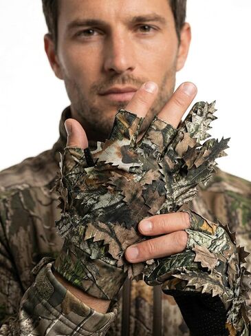Fingerless Turkey Hunting Gloves for Men Youth Camo Archery Gear Lightweight Anti Slip in Saudi Arabia