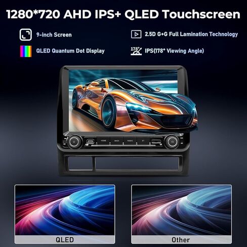 راديو ستيريو للسيارة 9 بوصات Android 14 لسيارة Toyota Tacoma 2005-2013 | شاشة 1280x720P IPS QLED، CarPlay وAndroid Auto، 4G LTE /5G WiFi، DSP/DST، وحدة رأس ثماني النواة 4+64 جيجابايت in Kuwait