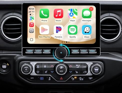 10" QLED Android 13 Car Stereo for Jeep Wrangler JL Gladiator JT 2018-2021 - 4G+64G Wireless CarPlay Radio with Physical Knob, Backup Camera in Saudi Arabia