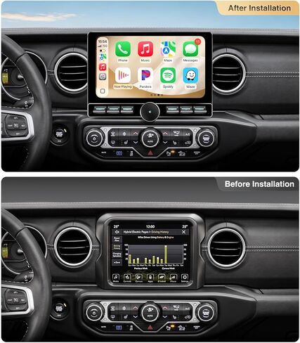 10" QLED Android 13 Car Stereo for Jeep Wrangler JL Gladiator JT 2018-2021 - 4G+64G Wireless CarPlay Radio with Physical Knob, Backup Camera in Saudi Arabia