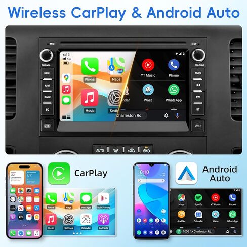 راديو السيارة لسيارة Chevy Silverado GMC Sierra Yukon 2007-2013، Android 13 شاشة تعمل باللمس CarPlay Android Auto Bluetooth GPS Navigation 2+32G وحدة رئيسية مع كاميرا احتياطية in Kuwait