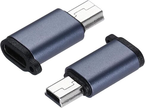 2 قطعة USB C إلى محول USB صغير، USB C أنثى إلى USB صغير ذكر محول محول لأجهزة الكمبيوتر المحمول والكمبيوتر والهاتف والسيارة in Saudi Arabia