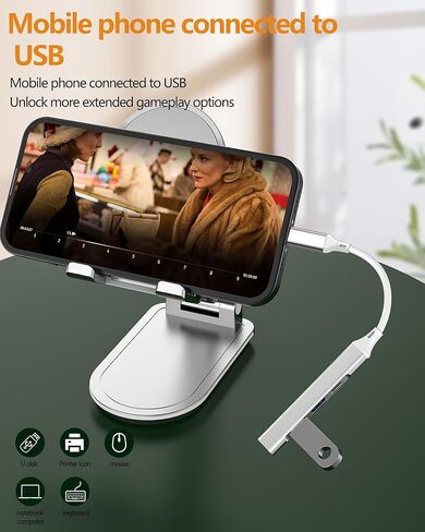 for Apple Lightning to USB 3 Camera Adapter for iPhone 14 13 Pro Max (4in1) Digital Card Reader Cable for Ipad Charger Multiport Female OTG Plug Charging Connector Mouse Connection Lighting Jack Hub in Saudi Arabia