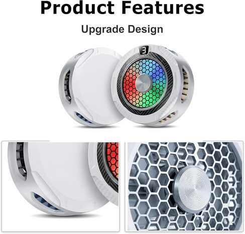 External Cooling Fans for ipad/Surface pro, Compatible for Steam Deck,Universal Radiator with Temperature Display for Mobile Gaming,Tiktok Live Streaming-White in Saudi Arabia