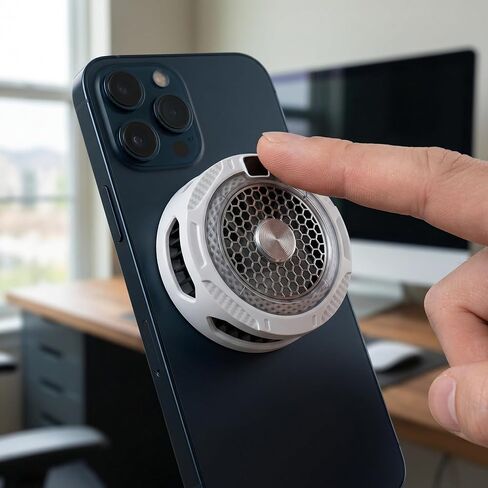 External Cooling Fans for ipad/Surface pro, Compatible for Steam Deck,Universal Radiator with Temperature Display for Mobile Gaming,Tiktok Live Streaming-White in Saudi Arabia