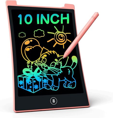 KOKODI 2 Pack 10 Inch LCD Writing Tablet for Kids, Colorful Doodle Board Erasable Drawing Pad, Educational Learning Toys Birthday Gifts for Boys Girls Ages 3 4 5 6 7 8 (Blue & Pink) in Saudi Arabia