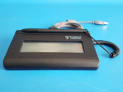 TOPAZ Model T-LBK460-HSB-R USB Electronic SigLite 1x5 Signature Capture Pad (Non-Backlit). Please look at all the pictures, you will receive what you see in the picture. (Renewed) in Saudi Arabia