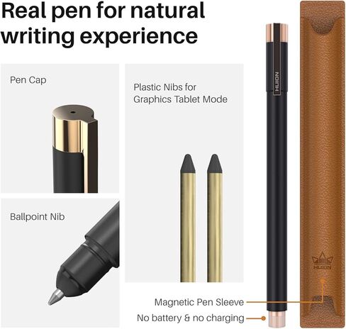 تابلت رسم رقمي 2 في 1 من HUION Note مع قلم خالي من البطارية، لوح كتابة إلكتروني لاسلكي يعمل بالبلوتوث لتدوين الملاحظات والفن الرقمي والاجتماعات، 4 قطع دفاتر ملاحظات مقاس A5 قابلة لإعادة الملء in Saudi Arabia