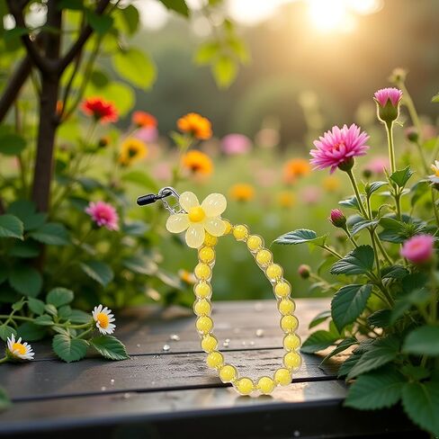 Yellow Mobile Phone Strap Beaded Flower Bracelet Creative Hanging Rope Keychain Mobile Lanyard Beaded Flower Anti-Lost Phone Case Lanyard Wrist Strap Cell Phone Charms Accessories in Saudi Arabia