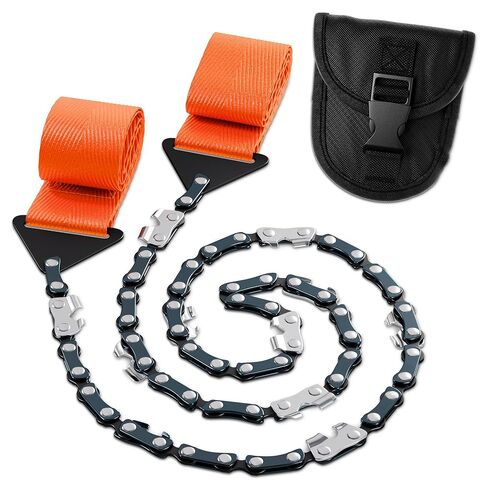 High Limb Rope Saw for Trees – 25.5″ Pocket Chainsaw for Camping, Hiking & Survival Gear, Stainless Steel Hand Cable Saw with Bi-Directional 11 Teeth for Cutting Branches – Compact Folding Storage Bag in Saudi Arabia
