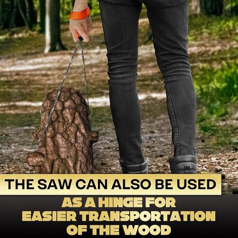 High Limb Rope Saw for Trees – 25.5″ Pocket Chainsaw for Camping, Hiking & Survival Gear, Stainless Steel Hand Cable Saw with Bi-Directional 11 Teeth for Cutting Branches – Compact Folding Storage Bag in Saudi Arabia