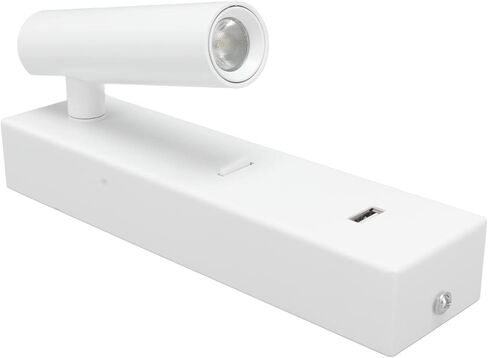 مصباح قراءة مثبت على الحائط من Focket، دوران 350 درجة USB 5V 2A مخرج سبائك الألومنيوم، ضوء اللوح الأمامي مع سهولة التركيب لغرفة نوم السرير (دافئ) in Saudi Arabia
