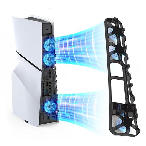 ECHZOVE NEW PS Slim Cooling Fan، محطة تبريد P5 Slim الجديدة المتوافقة مع أحدث إصدار P5 Slim Digital Edition / P5 Ultra HD مع 3 مراوح تبريد وUSB 3.0 in Saudi Arabia