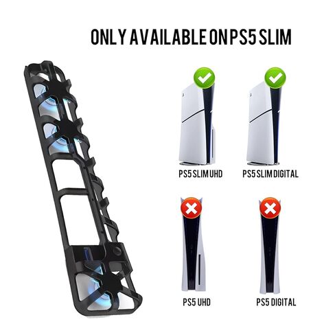 ECHZOVE NEW PS Slim Cooling Fan، محطة تبريد P5 Slim الجديدة المتوافقة مع أحدث إصدار P5 Slim Digital Edition / P5 Ultra HD مع 3 مراوح تبريد وUSB 3.0 in Saudi Arabia