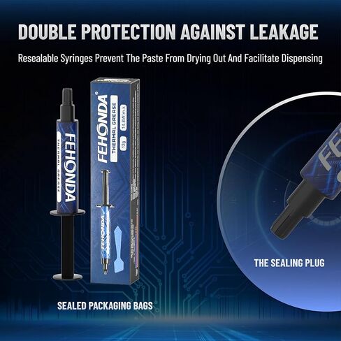 8g Thermal Paste, 14.8W/Mk Thermal Paste CPU, Ultra-Low Thermal Resistance, Easy & Safe Application, Non-Drying, Pasta Termica para PC Gamer/PS4/PS5/GPU/Laptop/Consoles/Processor in Kuwait