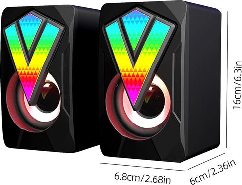 USB Powered Computer Speakers, Wired Stereo for PC Laptop Monitor Gaming & Desktop Setup in Saudi Arabia