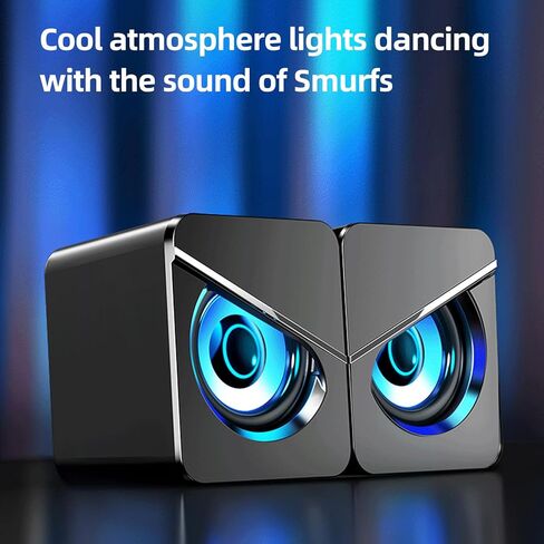 USB Powered Computer Speakers, Wired Stereo for PC Laptop Monitor Gaming & Desktop Setup in Saudi Arabia