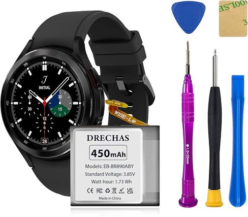 [450mAh] Battery for Samsung Galaxy Watch 4 Classic EB-BR890ABY SM-R890 SM-R895 (46mm)/Galaxy Watch 4 SM-R870 SM-R875 SM-R875U (44mm) with Repair Tool Kits in Saudi Arabia