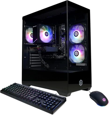 كمبيوتر الألعاب CyberPowerPC Gamer Master، AMD Ryzen 5 5500 3.6 جيجا هرتز، Radeon RX 6500 XT 4 جيجا، 8 جيجا DDR4، 500 جيجا PCIe 4.0 SSD، جاهز للواي فاي ونظام التشغيل Windows 11 Home (GMA3100A3) in Saudi Arabia