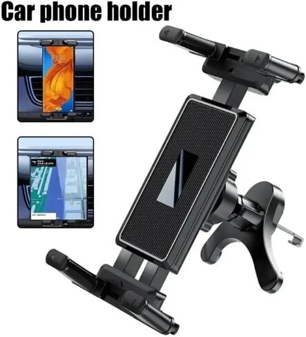 Car Air Vent Stand Universal Holder Mount Compatible with 7" - 12.9" Tablets iPad,4" - 7" Folding Screen/Straight Panel Phone (Black) in Saudi Arabia