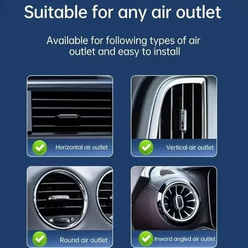 Car Air Vent Stand Universal Holder Mount Compatible with 7" - 12.9" Tablets iPad,4" - 7" Folding Screen/Straight Panel Phone (Black) in Saudi Arabia