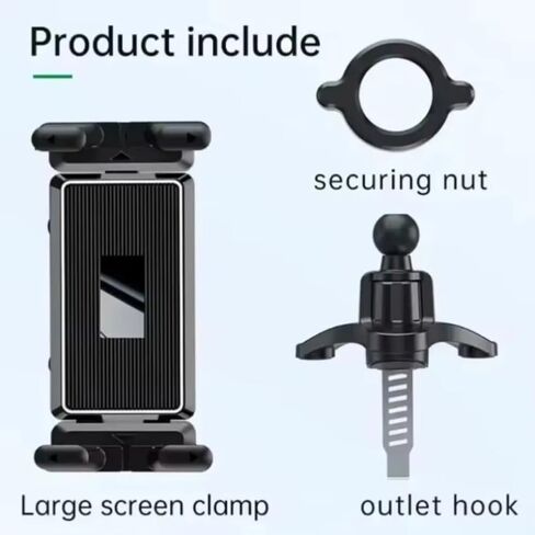 Car Air Vent Stand Universal Holder Mount Compatible with 7" - 12.9" Tablets iPad,4" - 7" Folding Screen/Straight Panel Phone (Black) in Saudi Arabia