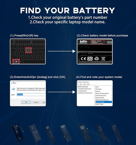 استبدال بطارية M5Y1K لجهاز Dell Inspiro 17 5000 Series 5755 5756 5758 5759، بطارية ليثيوم أيون قابلة لإعادة الشحن 4 خلايا بقدرة 3000 مللي أمبير في الساعة، متوافقة مع m5y1k، GXVJ3‌، ‌6YFVW، P28E، W6D4J‌، WKRJ2‌ in Kuwait