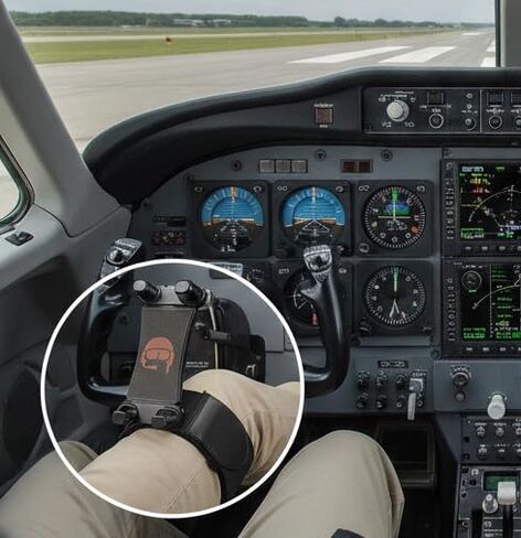 ProAviator Pilot Kneeboard لأجهزة iPad والهاتف (5-13 بوصة)، حامل طيران يدور 360 درجة مع إمالة قابلة للتعديل، يناسب iPad Pro وAir وMini وGalaxy Tab in Kuwait