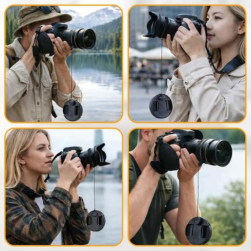 5PCS Camera Lens Cap Tether, Universal Lens Cap Leash & Keeper/Elastic String Holder Compatible with DSLR Lenses, Lens Cap Security Strap Fits All SLR Mirrorless Camera Lenses Cap in Saudi Arabia