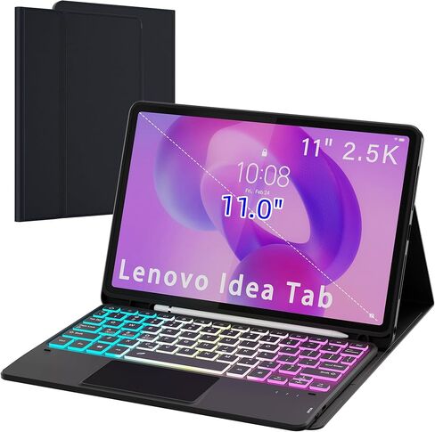 حافظة لوحة المفاتيح Lenovo Idea Tab 11 بوصة 2025: 3 مناطق 7 ألوان لوحة مفاتيح بإضاءة خلفية لـ 11 بوصة Lenovo Idea Tab(TB-336ZU/336FU) - غطاء لوحة مفاتيح لاسلكية ذكية قابلة للفصل مع حامل قلم in Kuwait
