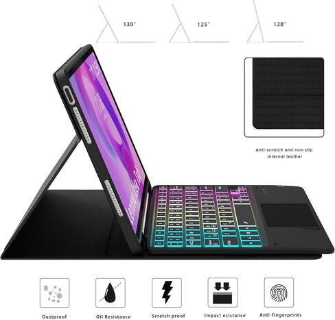 حافظة لوحة المفاتيح Lenovo Idea Tab 11 بوصة 2025: 3 مناطق 7 ألوان لوحة مفاتيح بإضاءة خلفية لـ 11 بوصة Lenovo Idea Tab(TB-336ZU/336FU) - غطاء لوحة مفاتيح لاسلكية ذكية قابلة للفصل مع حامل قلم in Kuwait