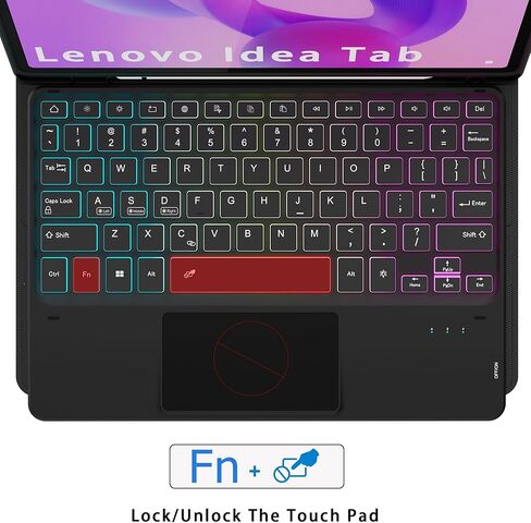 حافظة لوحة المفاتيح Lenovo Idea Tab 11 بوصة 2025: 3 مناطق 7 ألوان لوحة مفاتيح بإضاءة خلفية لـ 11 بوصة Lenovo Idea Tab(TB-336ZU/336FU) - غطاء لوحة مفاتيح لاسلكية ذكية قابلة للفصل مع حامل قلم in Kuwait