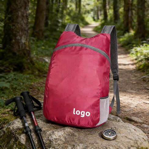 Large Capacity Folding Backpack, Tear-Resistant Casual Daypack For Outdoor Travel, Hiking And Daily Activities (Rose Red) in Saudi Arabia