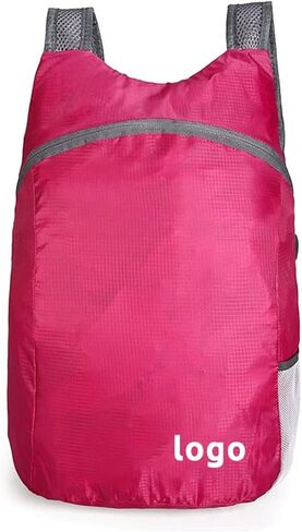 Large Capacity Folding Backpack, Tear-Resistant Casual Daypack For Outdoor Travel, Hiking And Daily Activities (Rose Red) in Saudi Arabia