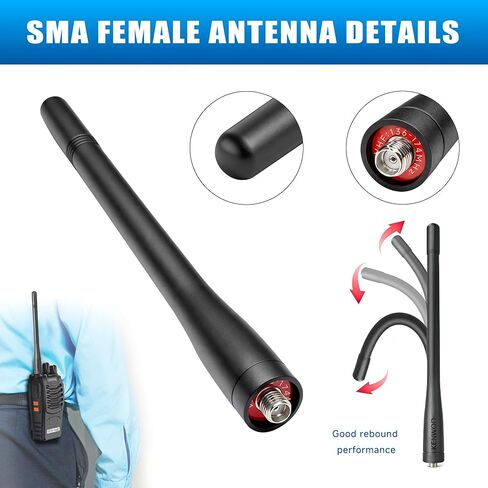 هوائي KRA-26 VHF لكينوود، هوائي بديل SMA-أنثى 136-174 ميجاهرتز لـ NX-200 NX-5200 TK-2170 TK-2160 TK-5210 TK-2312 TK-2200 بديل هوائي لاسلكي (عبوتان) in Kuwait