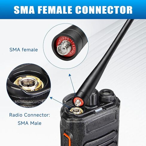 هوائي KRA-26 VHF لكينوود، هوائي بديل SMA-أنثى 136-174 ميجاهرتز لـ NX-200 NX-5200 TK-2170 TK-2160 TK-5210 TK-2312 TK-2200 بديل هوائي لاسلكي (عبوتان) in Kuwait