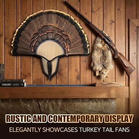 Chumia 1 Pack Turkey Fan Mount Kit, Turkey Tail Beard Mounting Kit Durable Easy to Assemble with Hardware for Hunting Display Hunter Gifts in Saudi Arabia