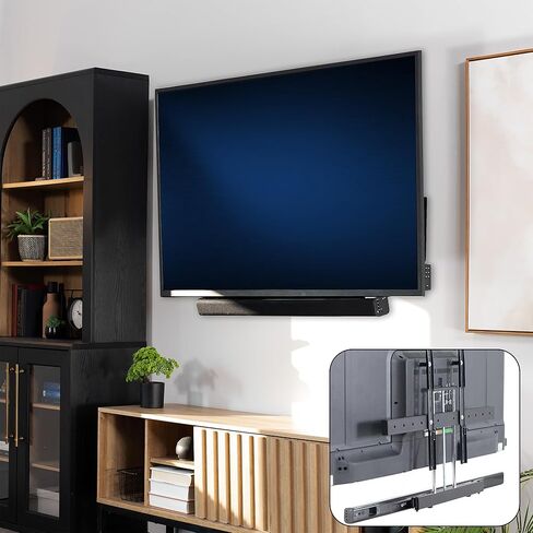 حامل تلفزيون VIVO Universal Soundbar لشاشات من 32 إلى 100 بوصة، تعديل الارتفاع والعمق، نطاق VESA واسع، أسود، Mount-ASM1 in Saudi Arabia