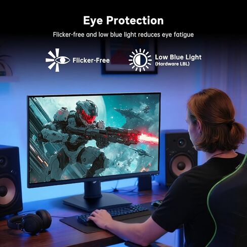 شاشة ألعاب KTC مقاس 27 بوصة 240 هرتز، شاشة كمبيوتر IPS سريعة FHD 1080 بكسل مع مزامنة تكيفية، HDR، ارتفاع محوري قابل للتعديل، حامل Vesa، HDMI/DP/USB، H27F7 in Kuwait