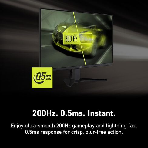 msi MAG 275QF E20 27-inch 2560 x 1440 (WQHD) Gaming Monitor, 200Hz, AMD Adaptive Sync, HDR Ready, HDMI, VGA Port, VESA Mountable, Tilt, 4-Side Slim Bezel, 0.5ms, Black in Saudi Arabia