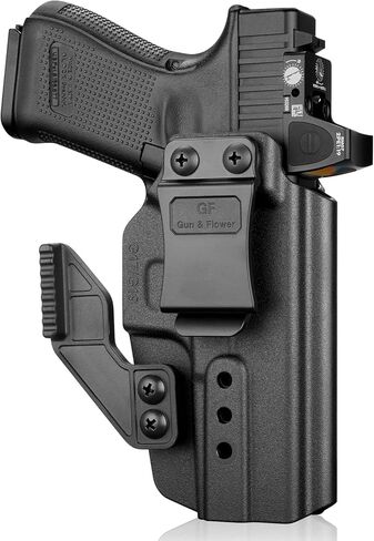 GUN & FLOWER IWB Holster with Claw | Fits for Glock 17 19 19X 34 44 45(Gen 1-6)/ MOS & Ruger RXM & Glock 32 (Gen 3-4) | Optic Cut | Inside Waistband Carry | Right-Hand in Saudi Arabia