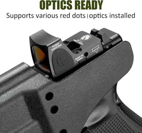 GUN & FLOWER IWB Holster with Claw | Fits for Glock 17 19 19X 34 44 45(Gen 1-6)/ MOS & Ruger RXM & Glock 32 (Gen 3-4) | Optic Cut | Inside Waistband Carry | Right-Hand in Saudi Arabia