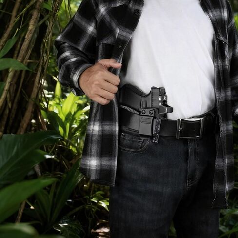 GUN & FLOWER IWB Holster with Claw | Fits for Glock 17 19 19X 34 44 45(Gen 1-6)/ MOS & Ruger RXM & Glock 32 (Gen 3-4) | Optic Cut | Inside Waistband Carry | Right-Hand in Saudi Arabia