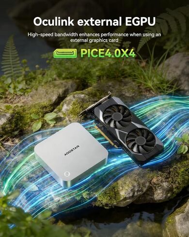 كمبيوتر مكتبي صغير AOOSTAR AMD Ryzen Pro 7 6850H كمبيوتر صغير| ذاكرة الوصول العشوائي LPDDR5 سعة 24 جيجابايت بسرعة 6400 ميجاهرتز بدون SSD | شبكة محلية مزدوجة 2.5 جيجا | عرض بأربع شاشات (HD/DP/USB4*2) | فتحات 3*م.2| بي تي 5.2 | كمبيوتر ألعاب صغير in Kuwait